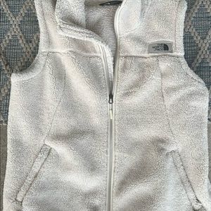 Women’s Cream Fleece Northface vest size XL